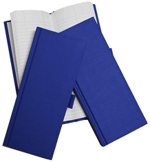Blue Hardcover Canvas Tally Book