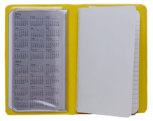 inside front cover sealed vinyl waterproof tally book with vinyl inserts